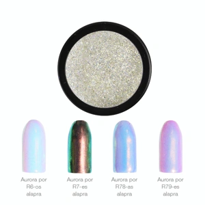 Crystal Nails CHROMIRROR KRÓM PIGMENTPOR - AURORA főképe
